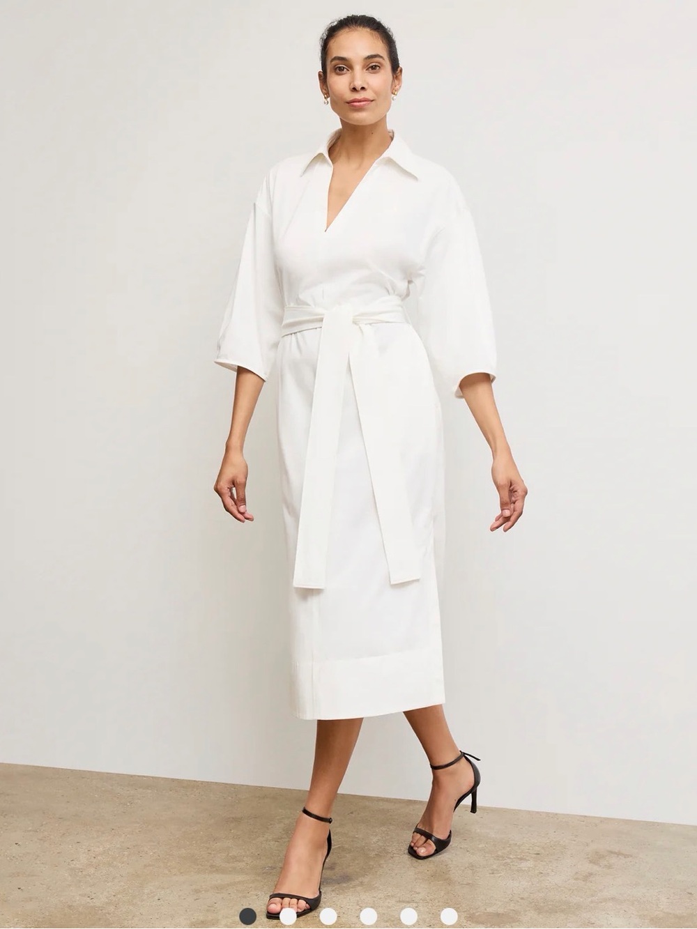 M.M. LAFLEUR The Fanfan Shirt Dress - Knit Poplin